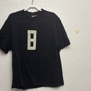 Fear of God Black T-Shirt with White Number Graphic